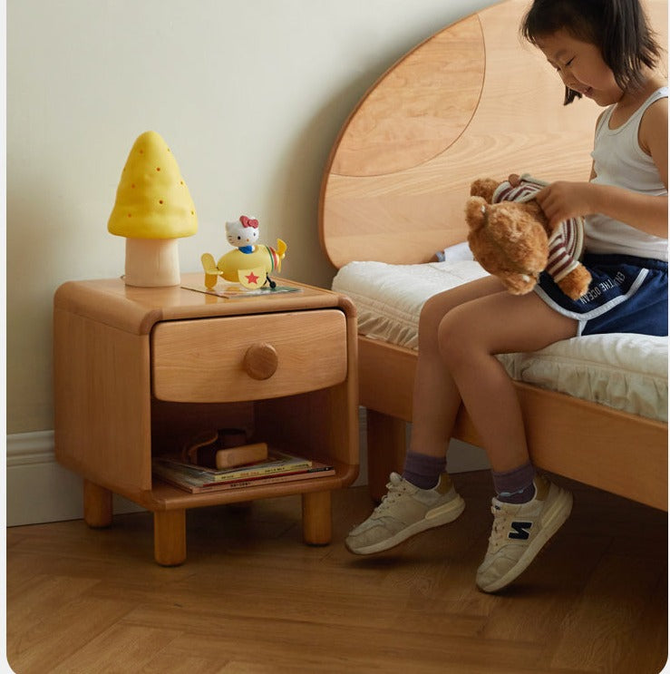 Beech Solid Wood Kids Nightstand