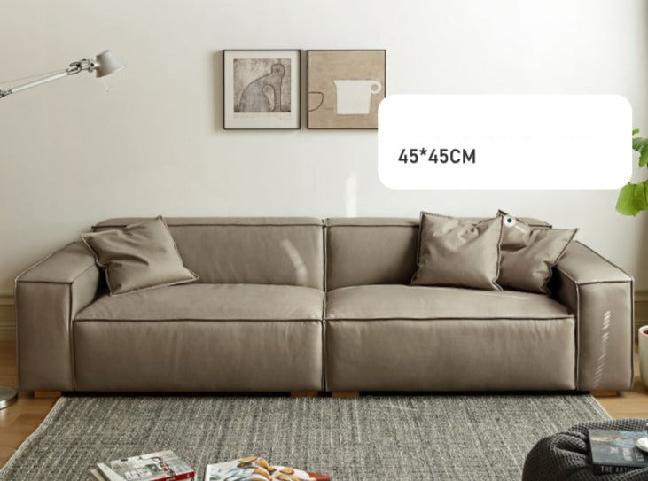 Luxury Сow Leather Sofa, Technical Fabric Sofa.