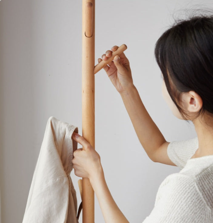 Beech, Ash Solid Wood Clothes Hanger Rack