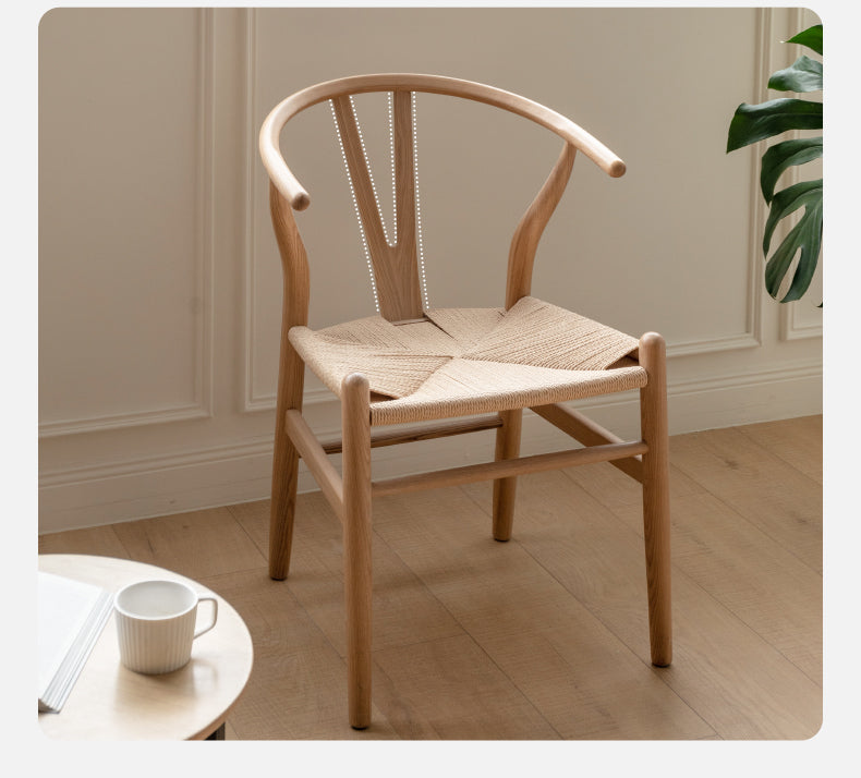 Ash Solid Wood Rope Wishbone Chair