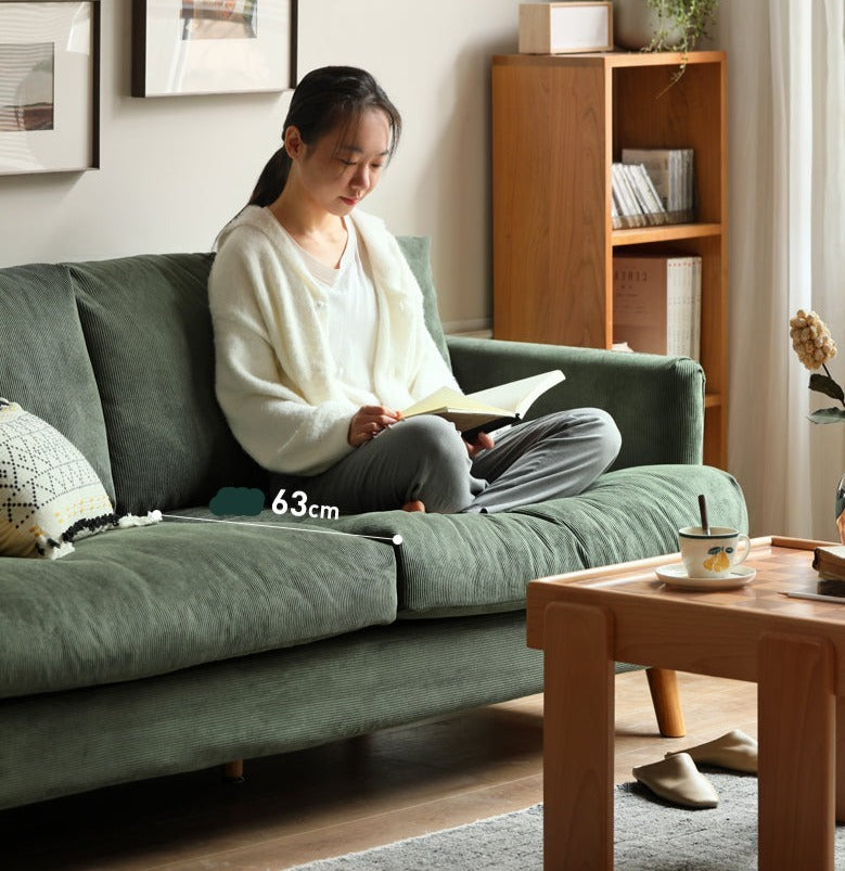 Velvet Retro Straight-row Sofa