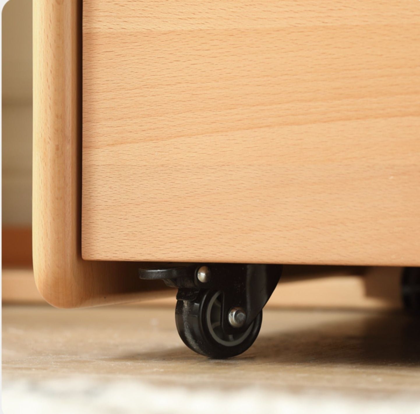 Beech Solid Wood Desk Can Be Lifted and Adjusted