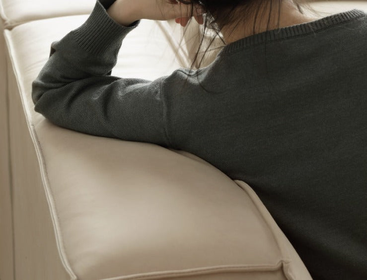 Luxury Сow Leather Sofa, Technical Fabric Sofa.