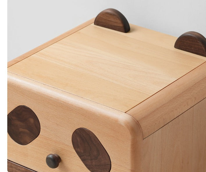 Beech Solid Wood Cartoon Nightstand