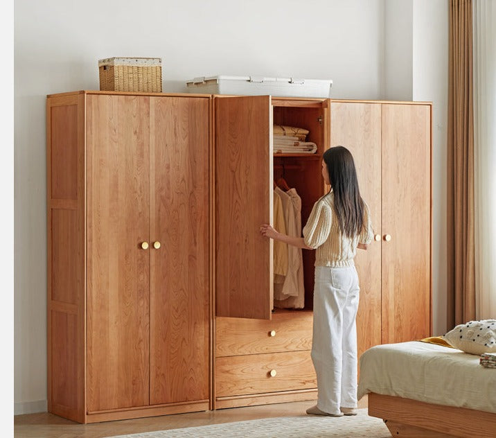 Сherry Solid Wood Exquisite Wardrobe.