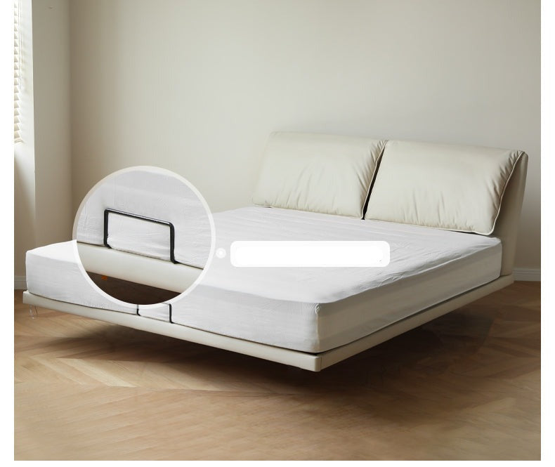 Suspension Technology Fabric Bed,Leather Bed with Light