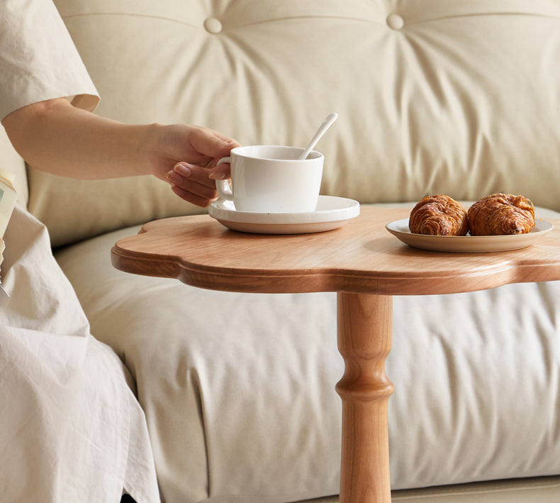 Cherry, Poplar Solid Wood Retro Side Table