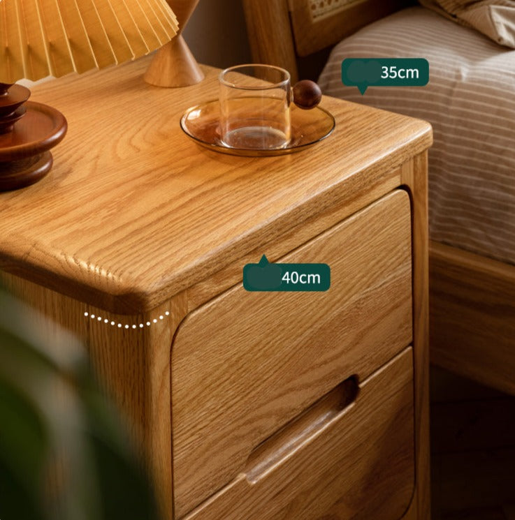 Oak solid wood Nightstand.
