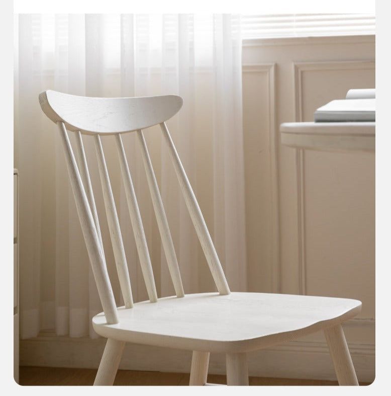 4 pcs Oak Solid Wood Cream Wind Windsor Chair