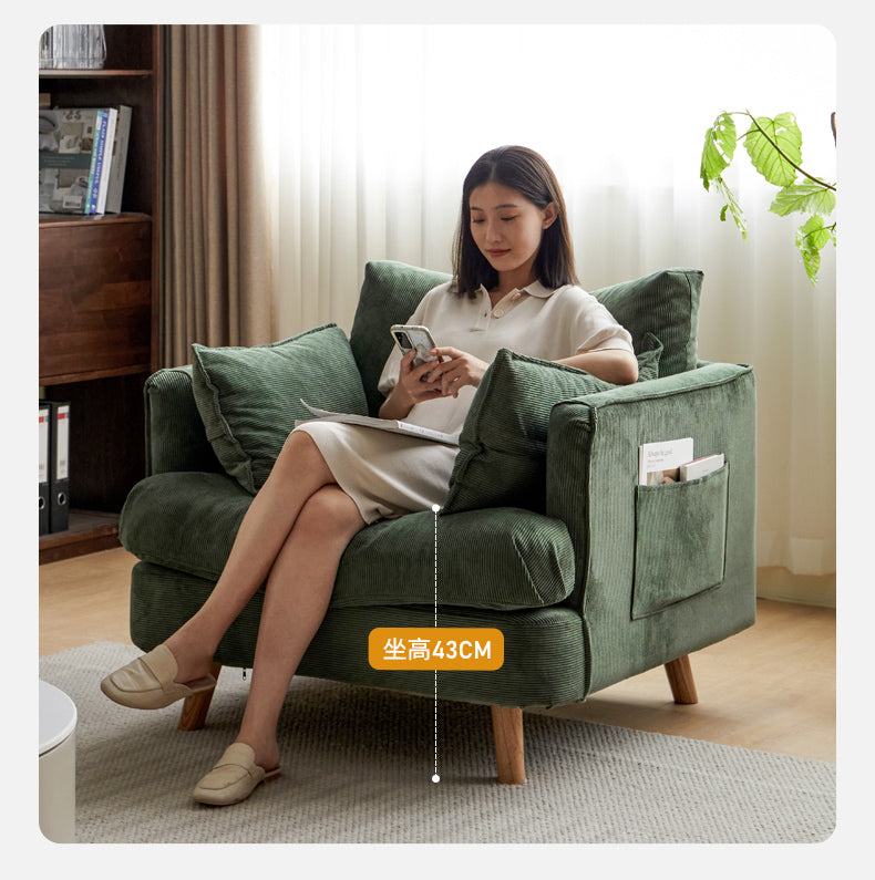 Retro Cozy Fabric Armchair)