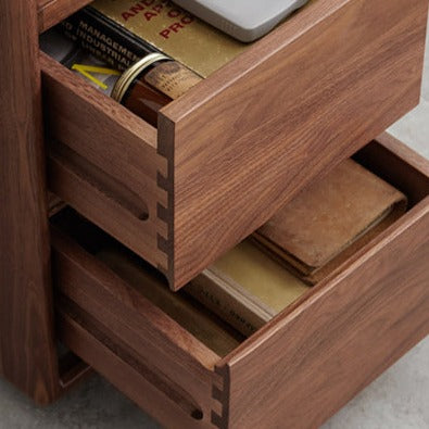 Black Walnut, Sandalwood With Slate Top Side Table