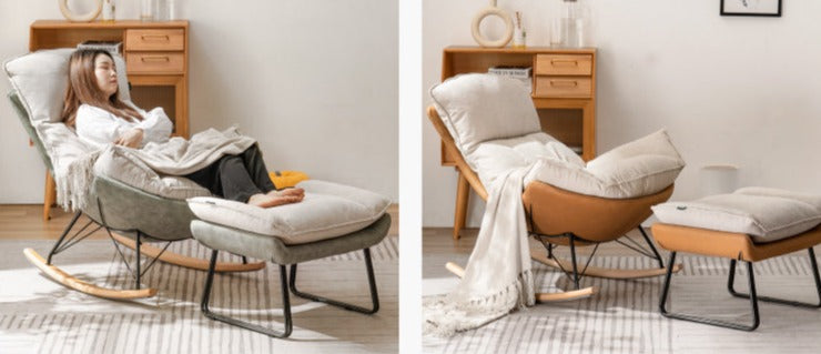 Mid Century Modern Rocking Armchair)
