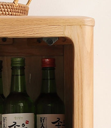 Oak Solid Wood Nordic Side Cabinet