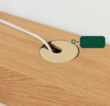 Oak Solid Wood Desk Cabinet with Drawers