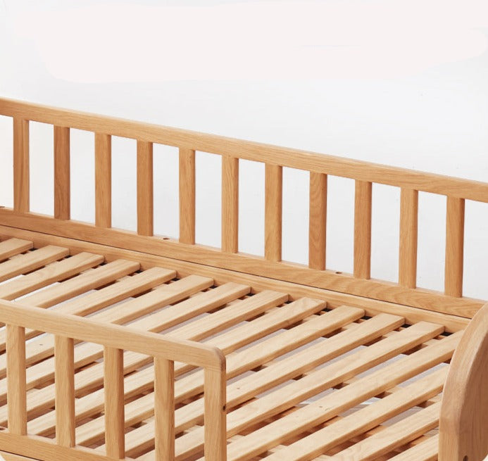 Oak solid wood Multi-function wide storage box bed<