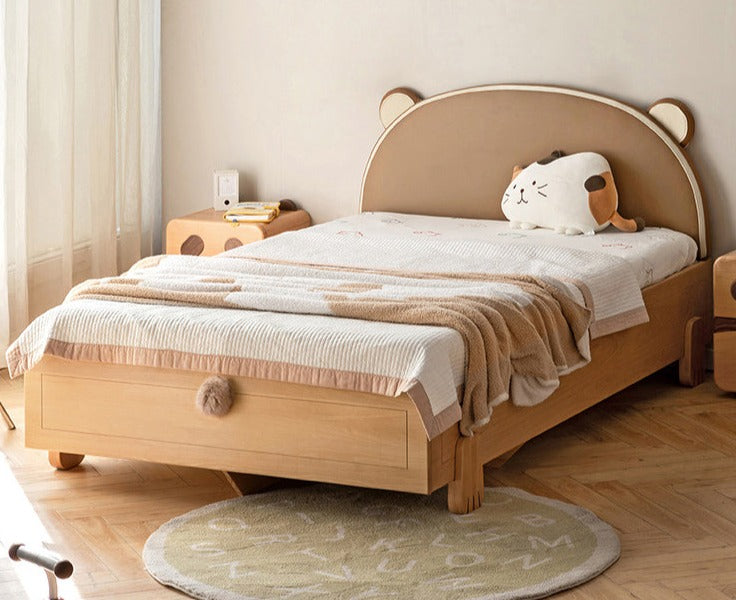 Beech, Oak solid wood Bear Box Bed<
