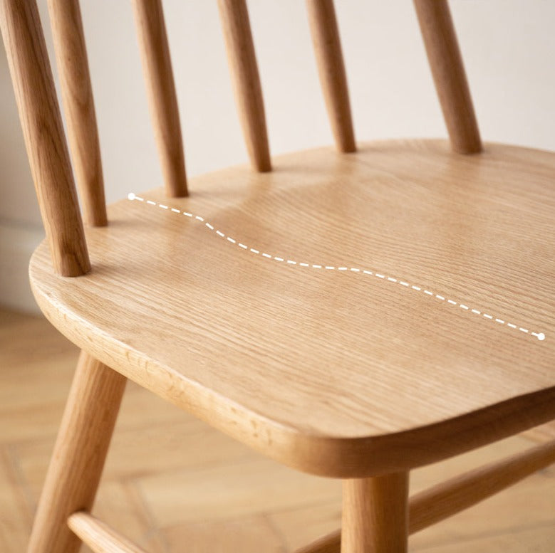 Black Walnut, Ash, Oak, Cherry, Beech Solid Wood Windsor Chair 4 Pcs Set