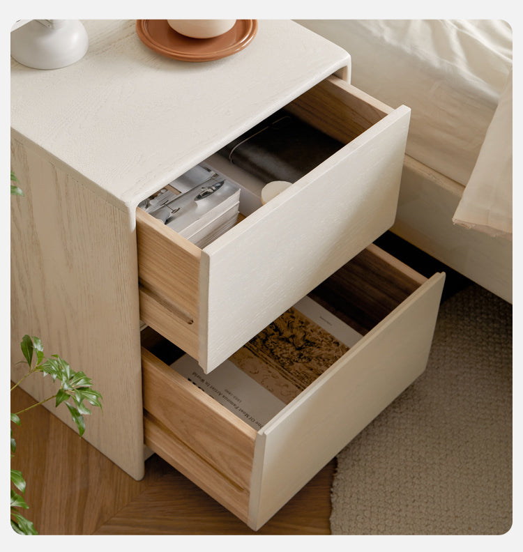 Solid Rubberwood Nightstand.