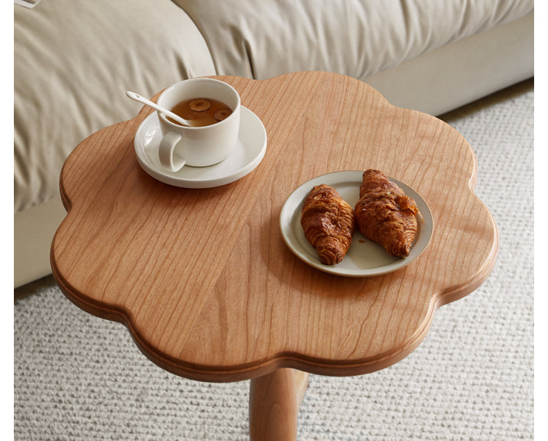 Cherry, Poplar Solid Wood Retro Side Table