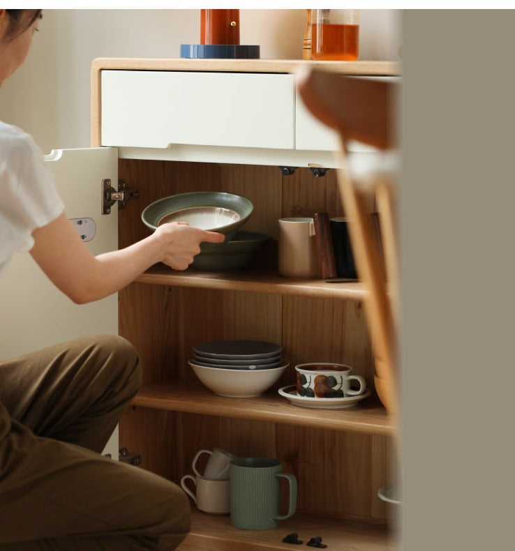 Oak Solid Wood Ultra-thin Sideboard