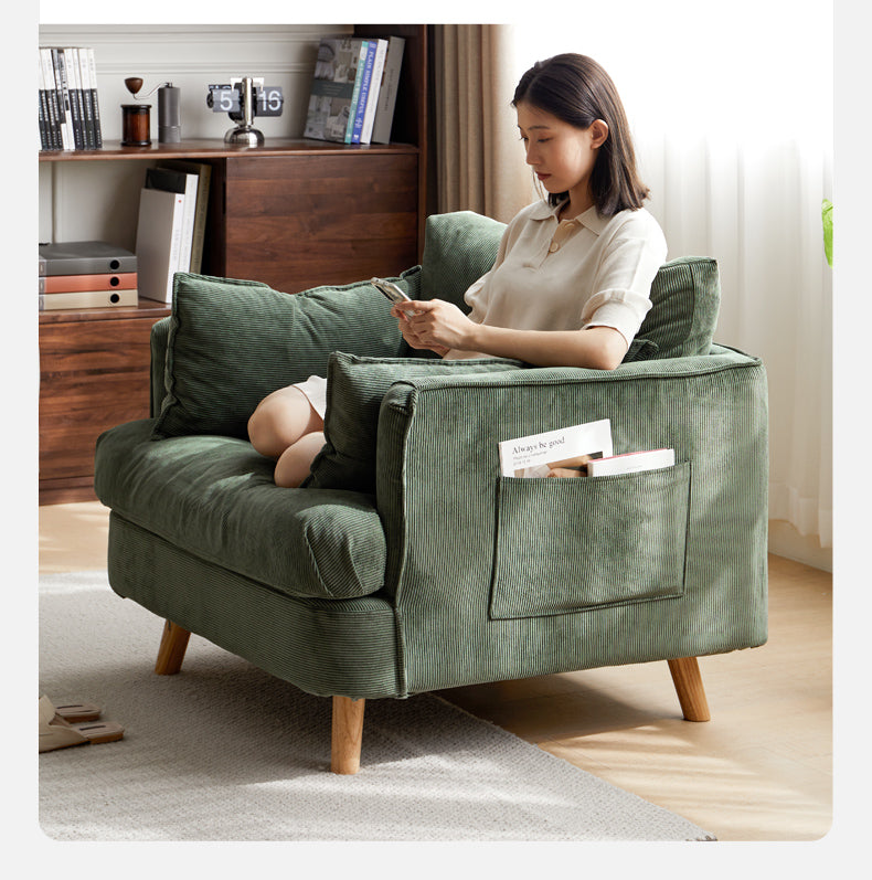 Retro Cozy Fabric Armchair)