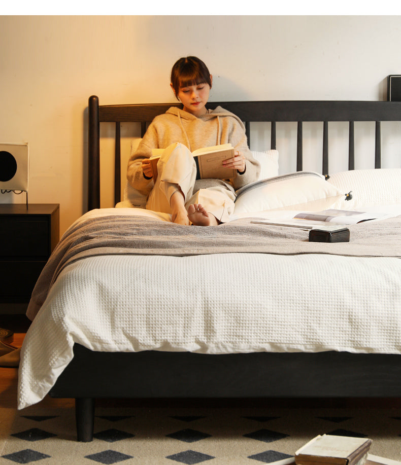 Oak Solid Wood Vintage Bed