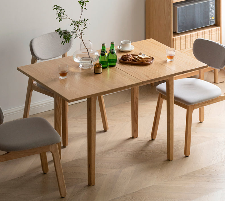 Oak Solid Wood Folding Small Dining Table