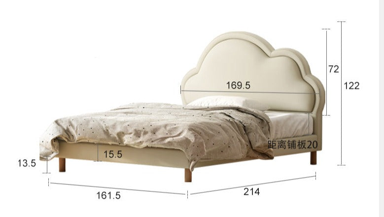 Organic leather kids bed