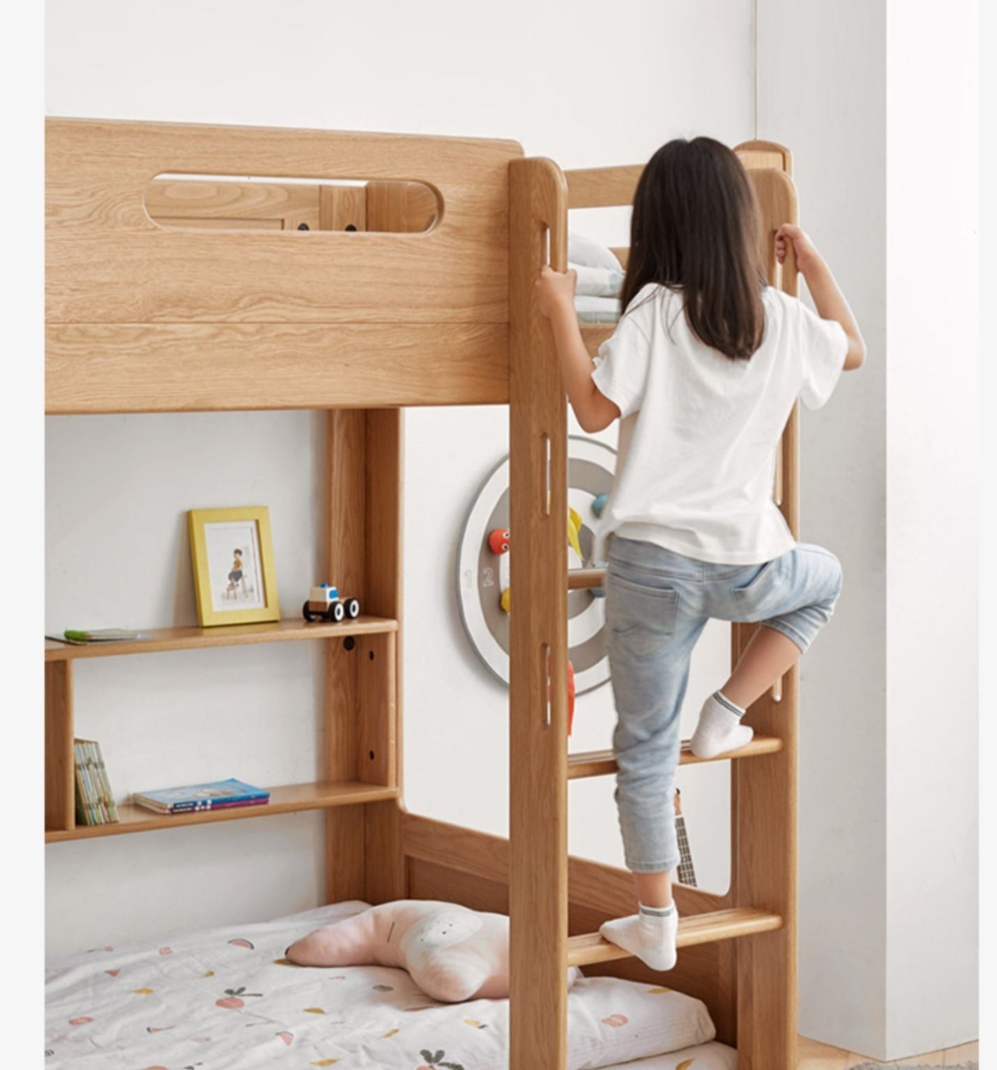 Beech, Rubberwood solid wood Bunk Bed.