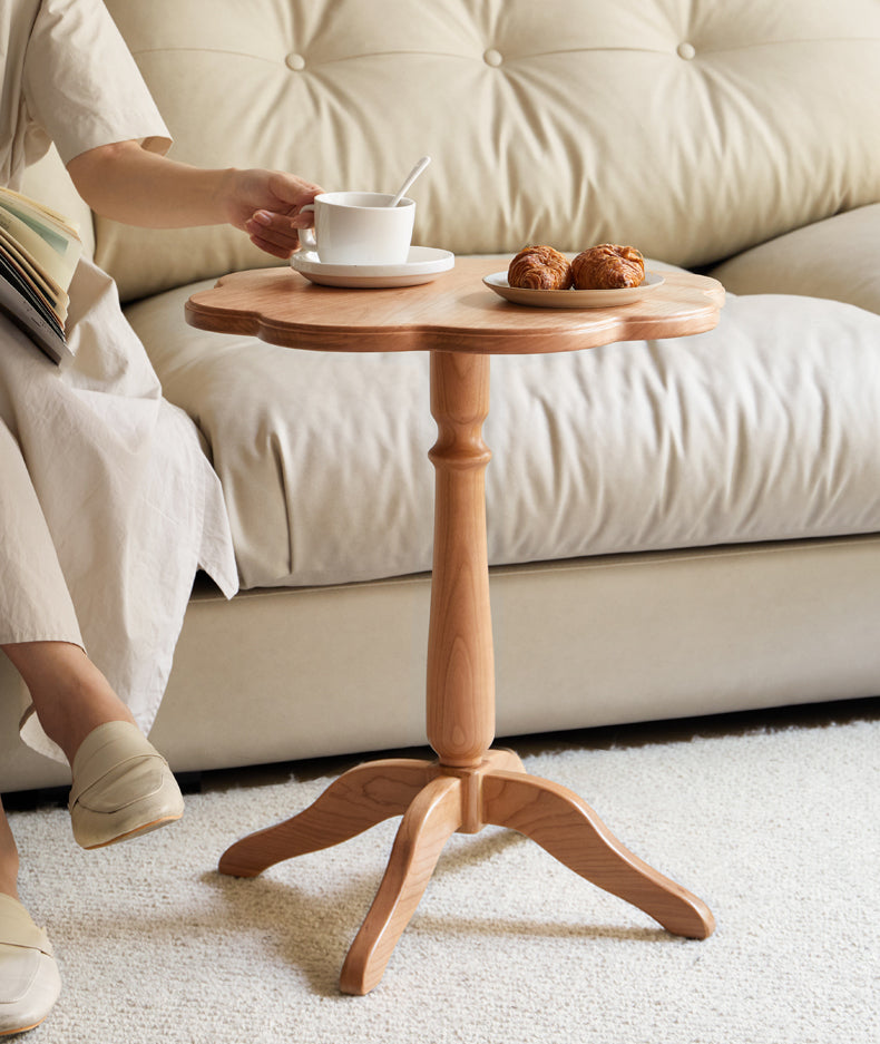 Cherry Solid Wood Retro Side Table