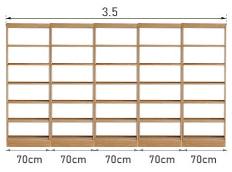 Oak Solid Wood Floor To Ceiling Bookshelves