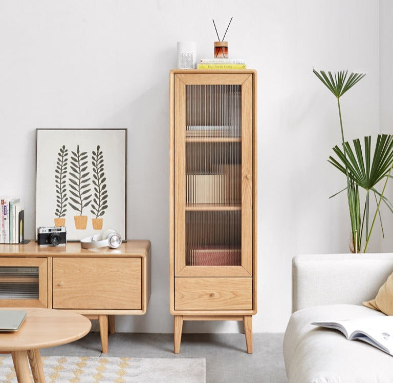 Oak, Ash Solid Wood Side Cabinet