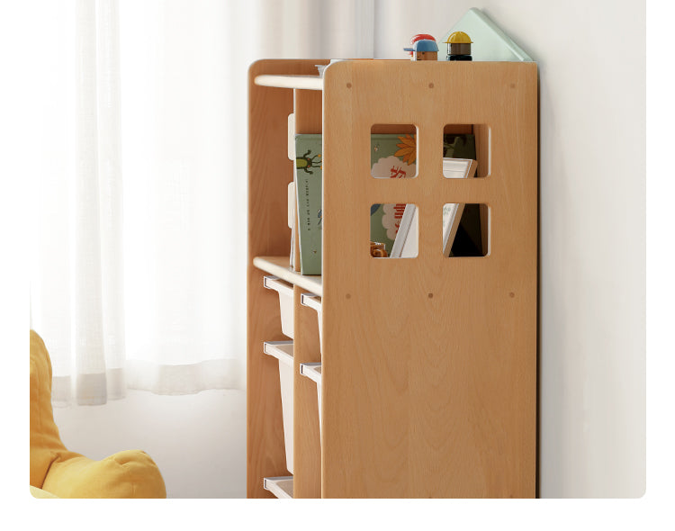 Beech Solid Wood Open Storage