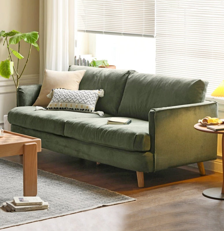 Velvet Retro Straight-row Sofa