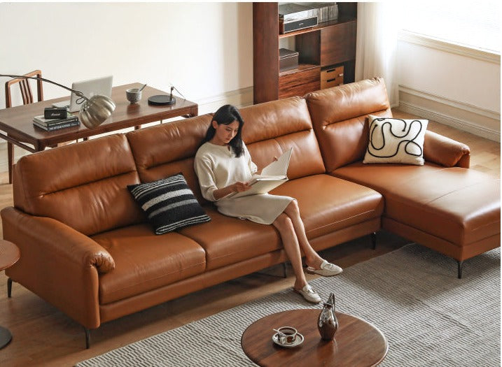 Genuine Leather Italian Normcore Modern Sofa