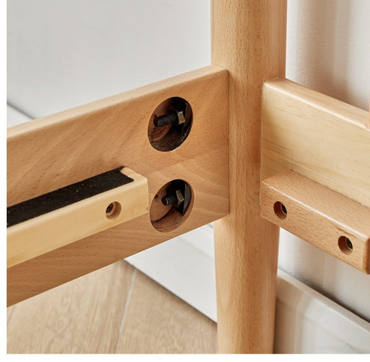 European Beech, Poplar Solid Wood Bed