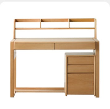 Beech Solid Wood Desk Can Be Lifted and Adjusted