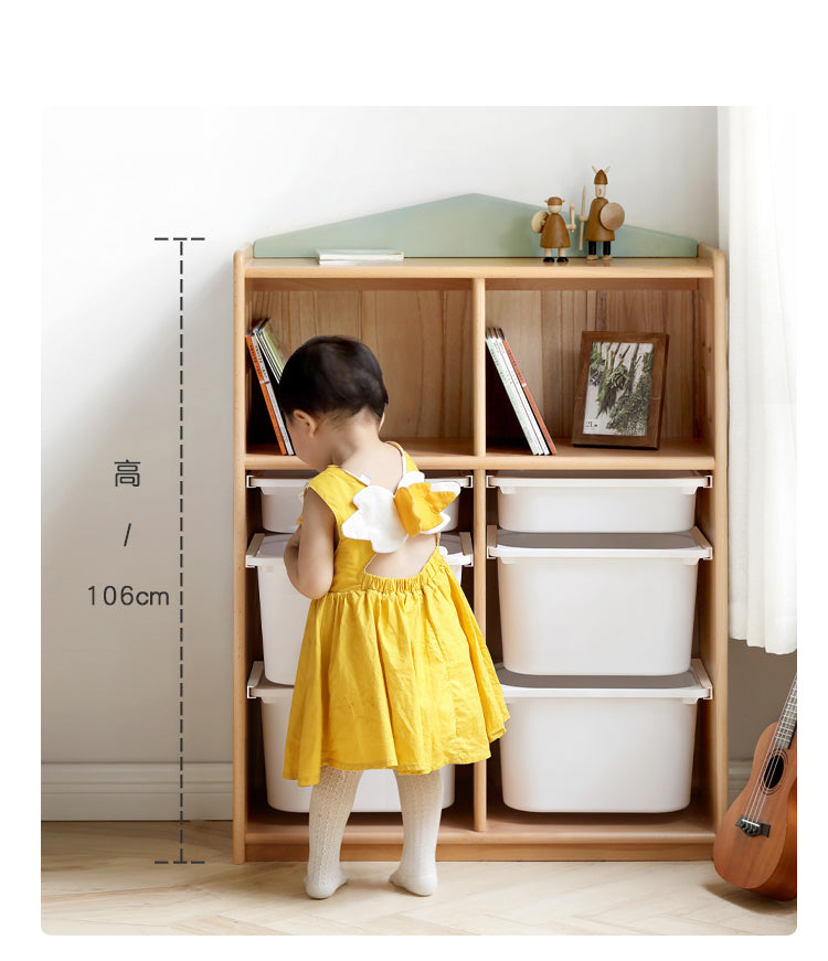 Beech Solid Wood Open Storage