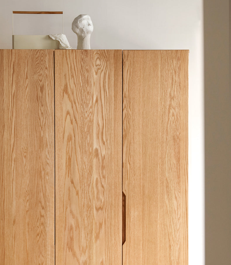 Oak Solid Wood Nordic Wardrobe.