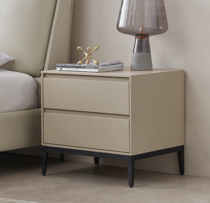 Poplar, Oak Solid Wood Nightstand.