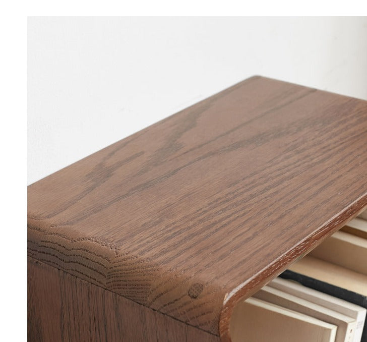Oak Solid Wood Rack Nordic Side Cabinet.