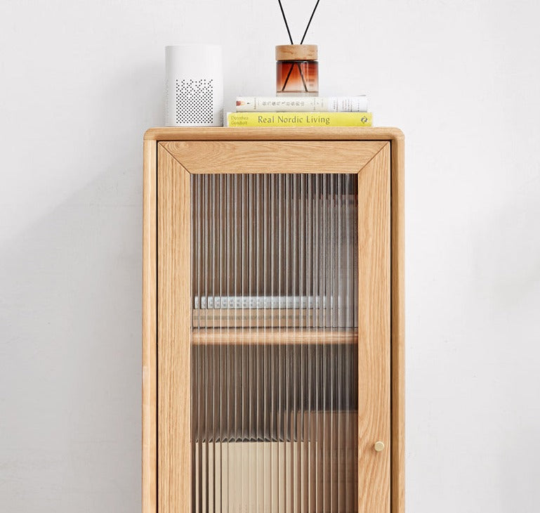 Oak, Ash Solid Wood Side Cabinet