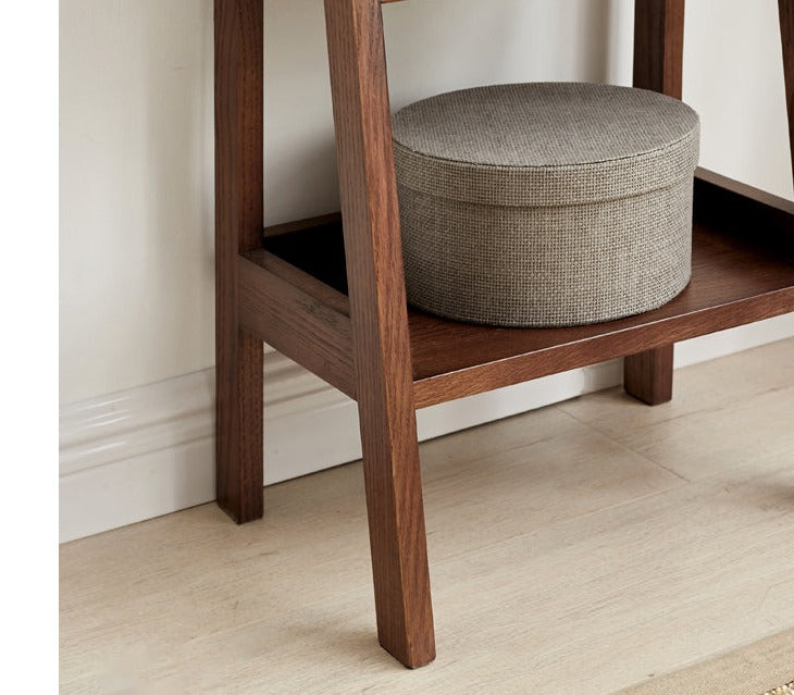 Oak Solid Wood Rack Nordic Side Cabinet.