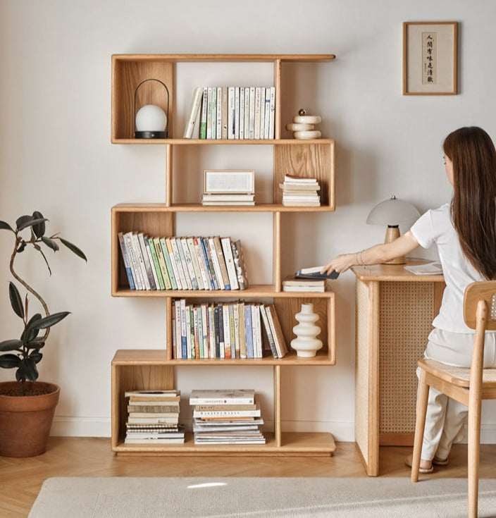Oak Solid Wood Japanese Style Bookcase