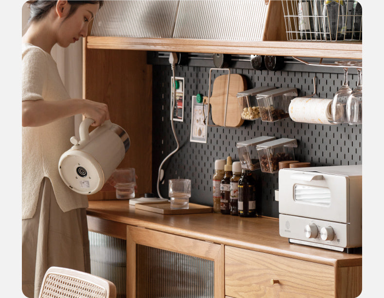 Solid Rubberwood, Oak, Beech Solid Wood Buffet Cabinet, Sideboard