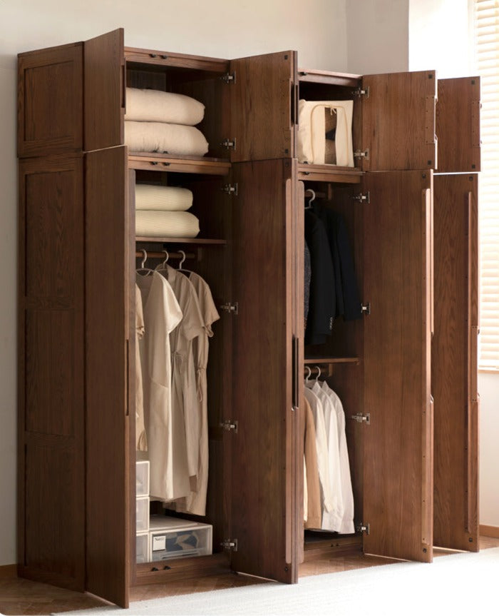 Oak Solid Wood Nordic Wardrobe.