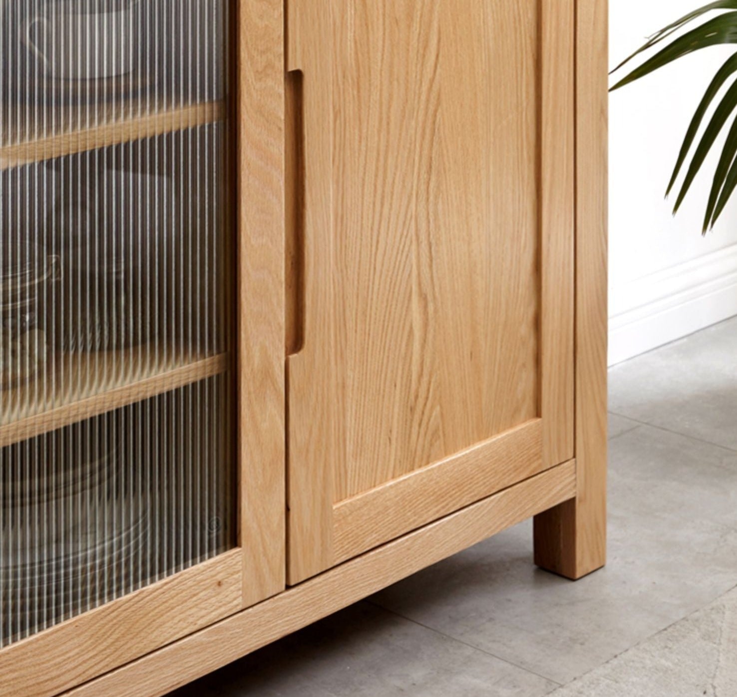 Oak Solid Wood Sideboard Storage Cabinet