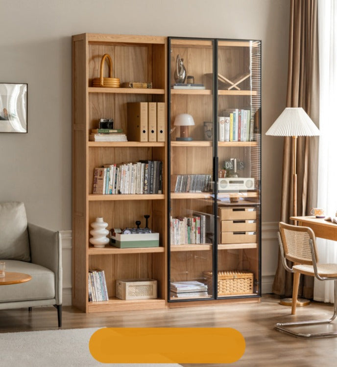 Ash Solid Wood Combination Bookcase Bookshelf