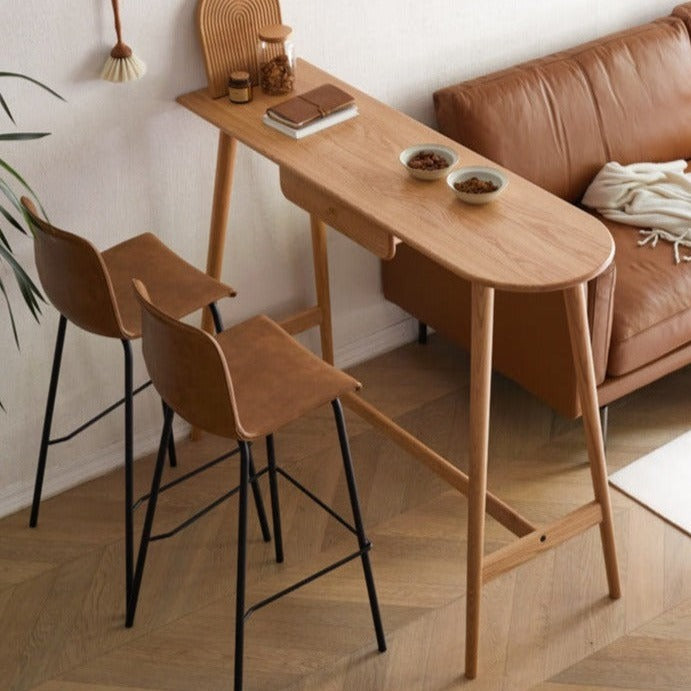 Oak, Cherry Solid Wood Bar Table