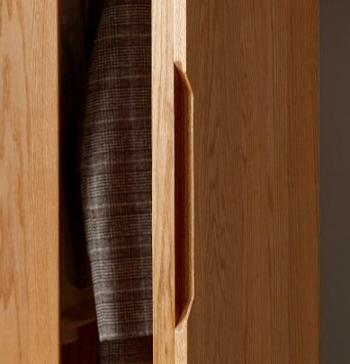 Oak Solid Wood Nordic Wardrobe.